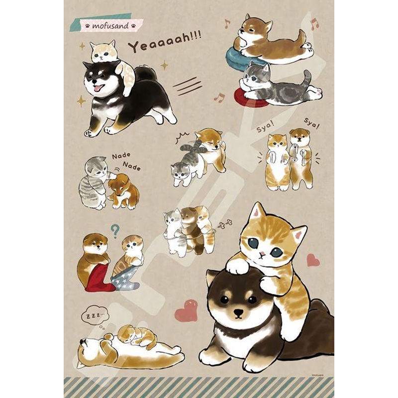 Ensky 300-3026 Jigsaw Puzzle Mofusand Shiba x Nyan (300 Pieces)