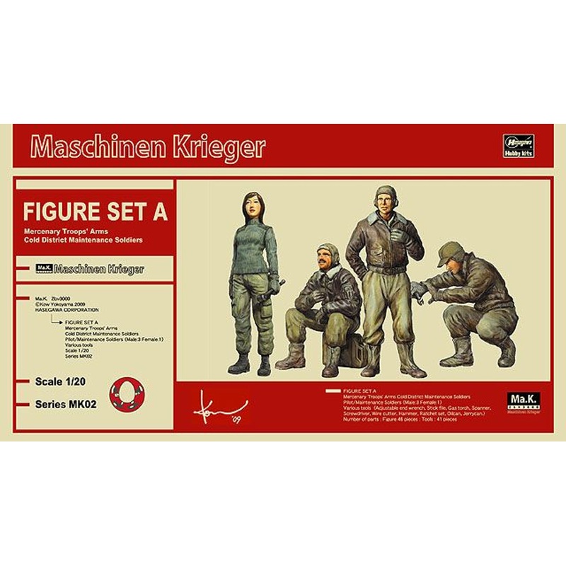 Hasegawa 1/20 Maschinen Krieger Figure Set A Plastic Model