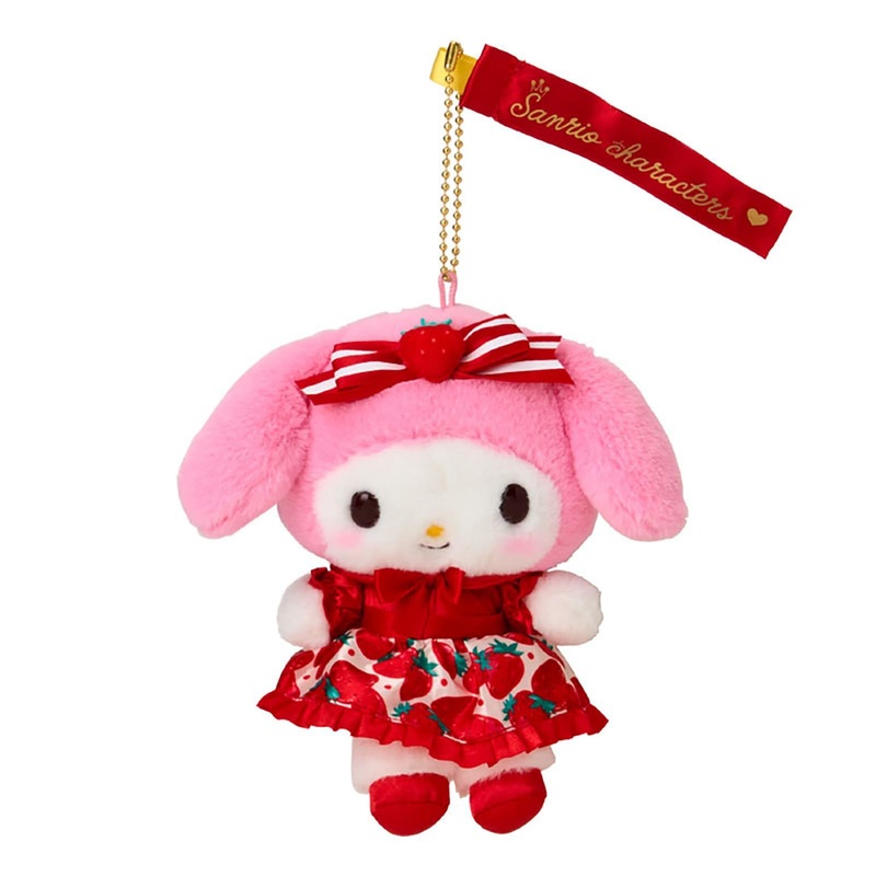 Sanrio My Melody Mascot Holder (Strawberry Newspaper 50th Anniversary)