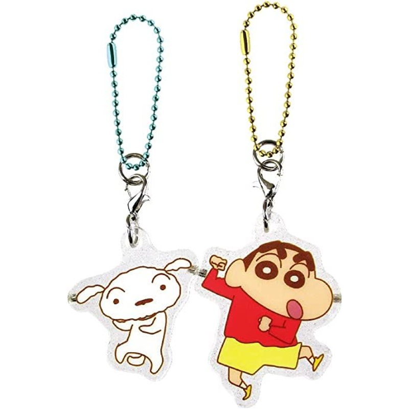 T’s Factory Clear Pair Acrylic Key Chain Crayon Shin-chan Shin-chan & Shiro