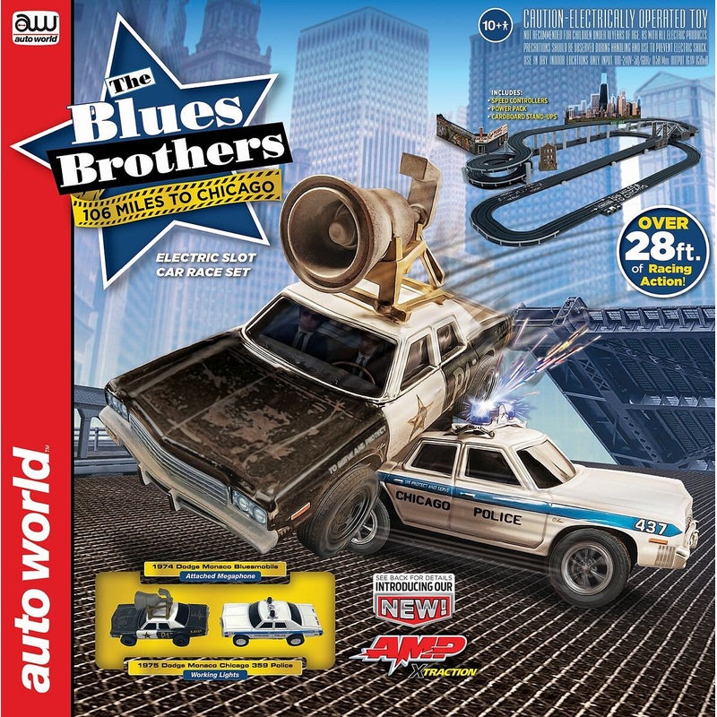 28′ Blues Brothers 106 Miles to Chicago Slot Race SetBluesmo