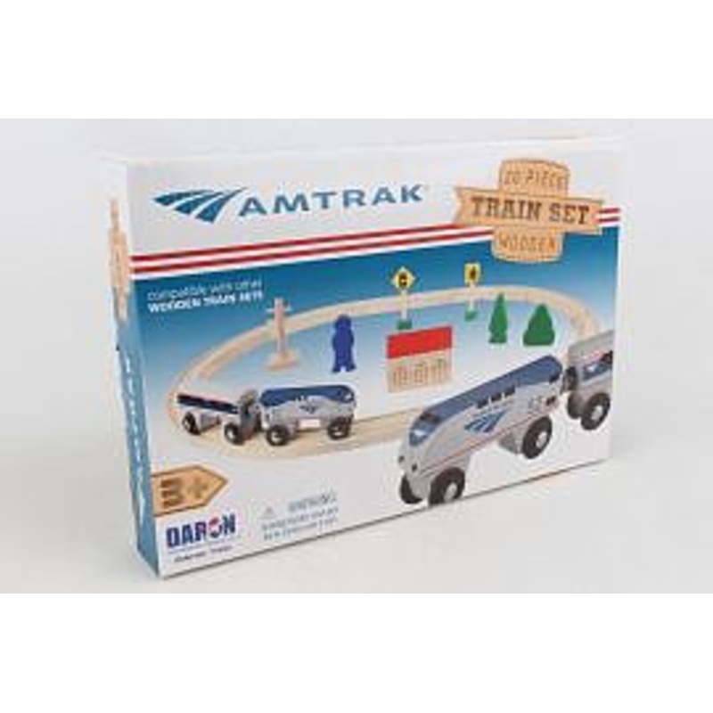 Amtrak 20pc Wood Train Set