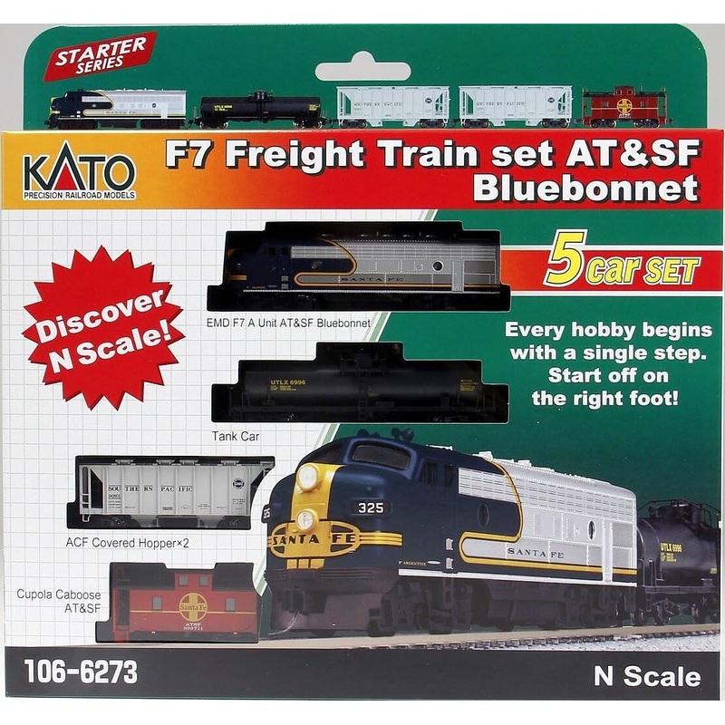 Bluebonnet F7 Diesel Freight Train-Only Set Santa Fe