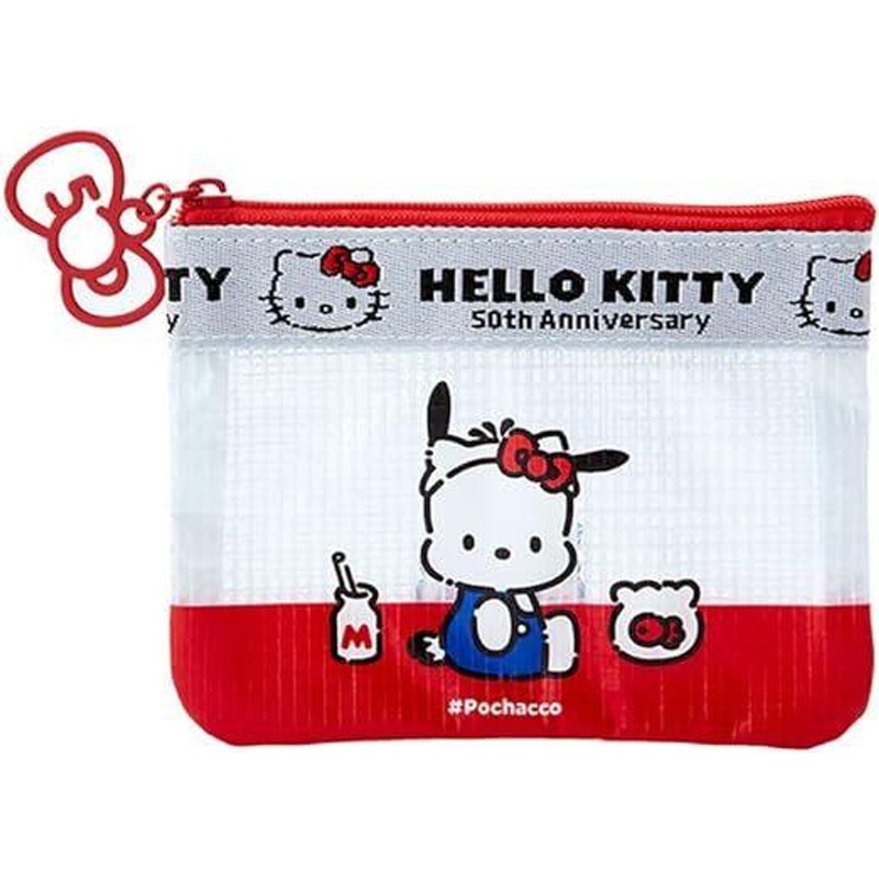 Sanrio Vinyl Flat Pouch Pochacco (Hello Everyone!)