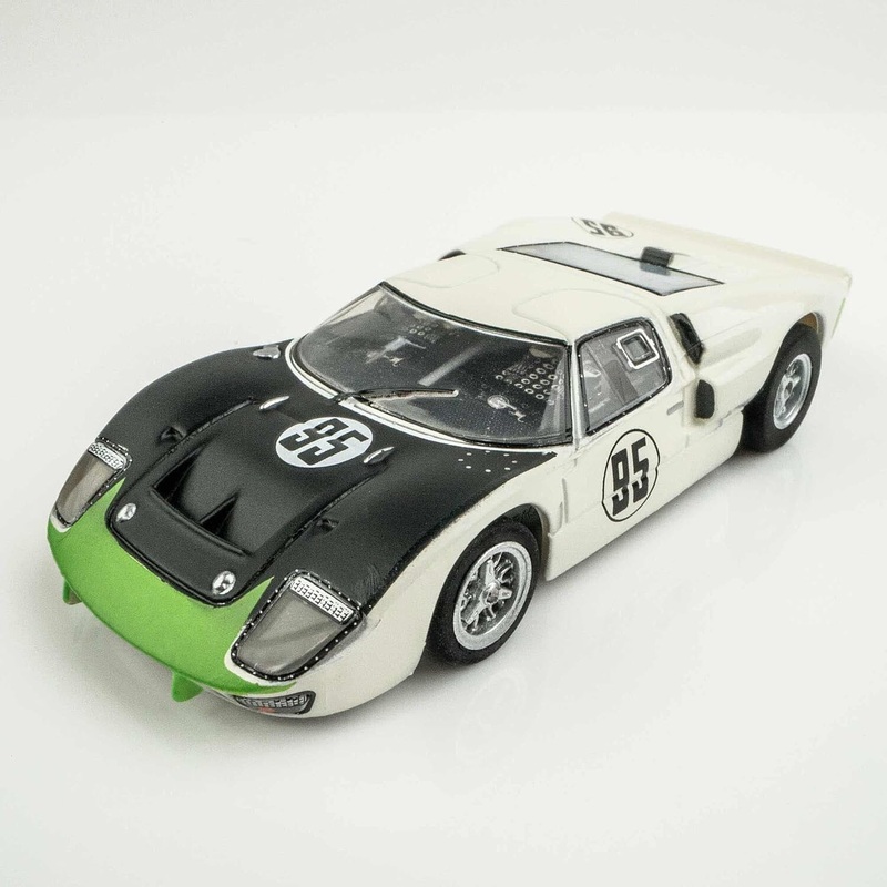 1966 Daytona Ford GT40 MK II #95 Slot Car (White/Black/Green)