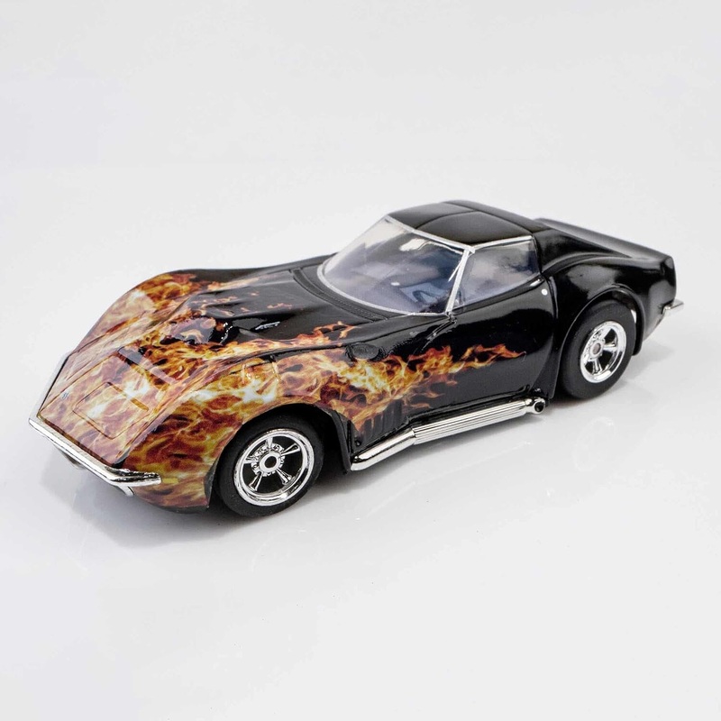 1968 Corvette L88 Slot Car (Black/Flame)