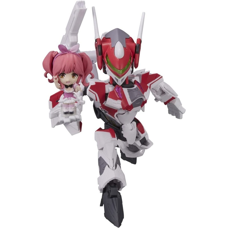 Bandai TINY SESSION VF-31C Siegfried (Mirage Farina Jenius Custom) with Makina Nakajima (Macross Delta)
