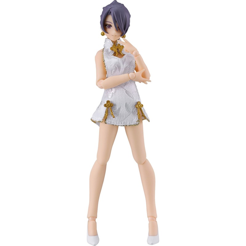 Max Factory figma Female Body (Mika) with Mini Skirt Chinese Dress Outfit (White) (figma Styles)