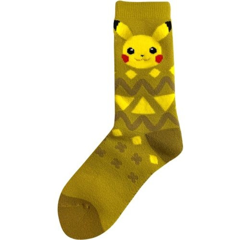 Pokemon Center Original Poka Poka Room Socks Pikachu Triangle (23~25cm)