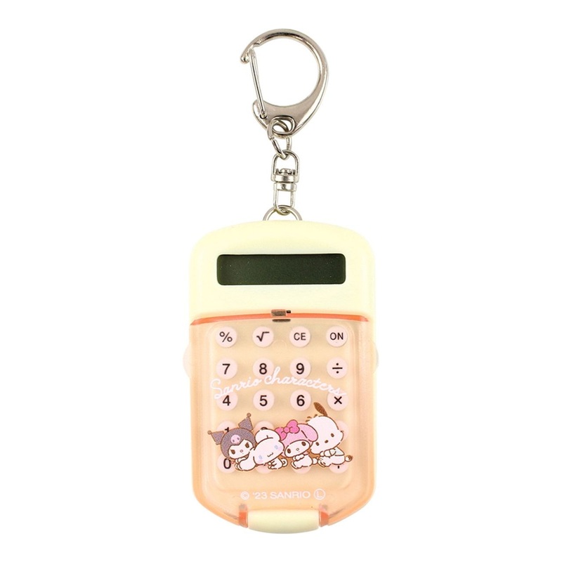T’s Factory Sanrio Mini Clear Cover Calculator Keychain Playing Together