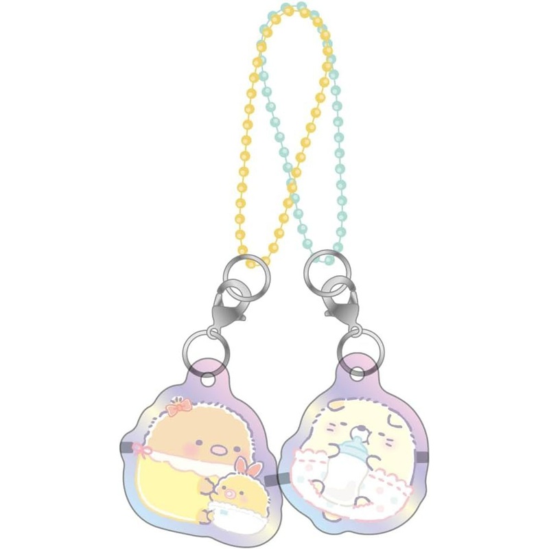 T’s Factory Sumikko Gurashi Aurora Pair Acrylic Keychain Tonkatsu & Neko (Sumikko Baby)