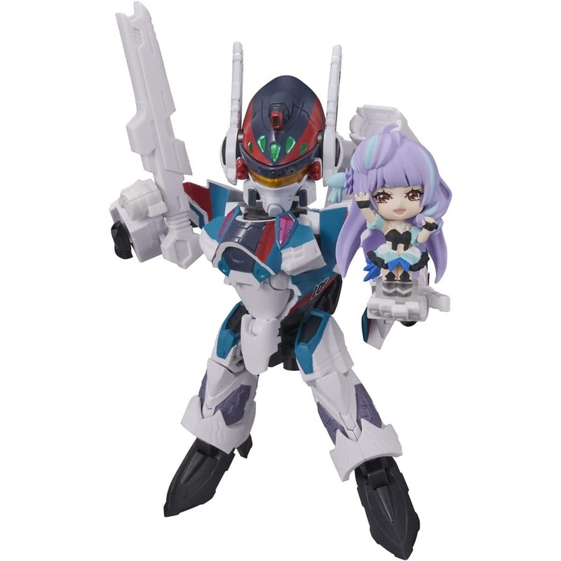 Bandai TINY SESSION VF-31S Siegfried (Arad Molders Custom) with Mikumo Guynemer (Macross Delta)