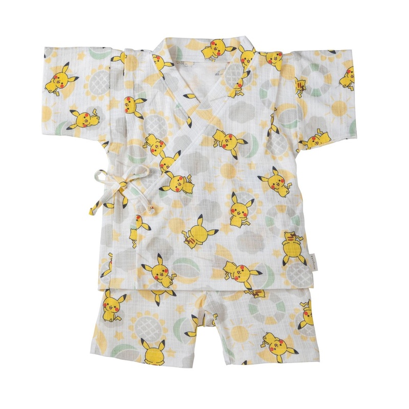 Pokemon Center Original Monpoke Pikachu Patterned Jinbei Suit 90