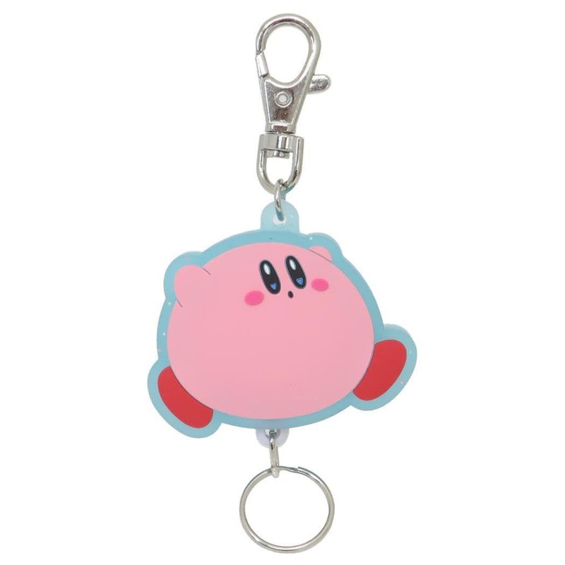 SK JAPAN SK Japan Kirby Glitter Rubber Reel Keychain (Stuffed Kirby)