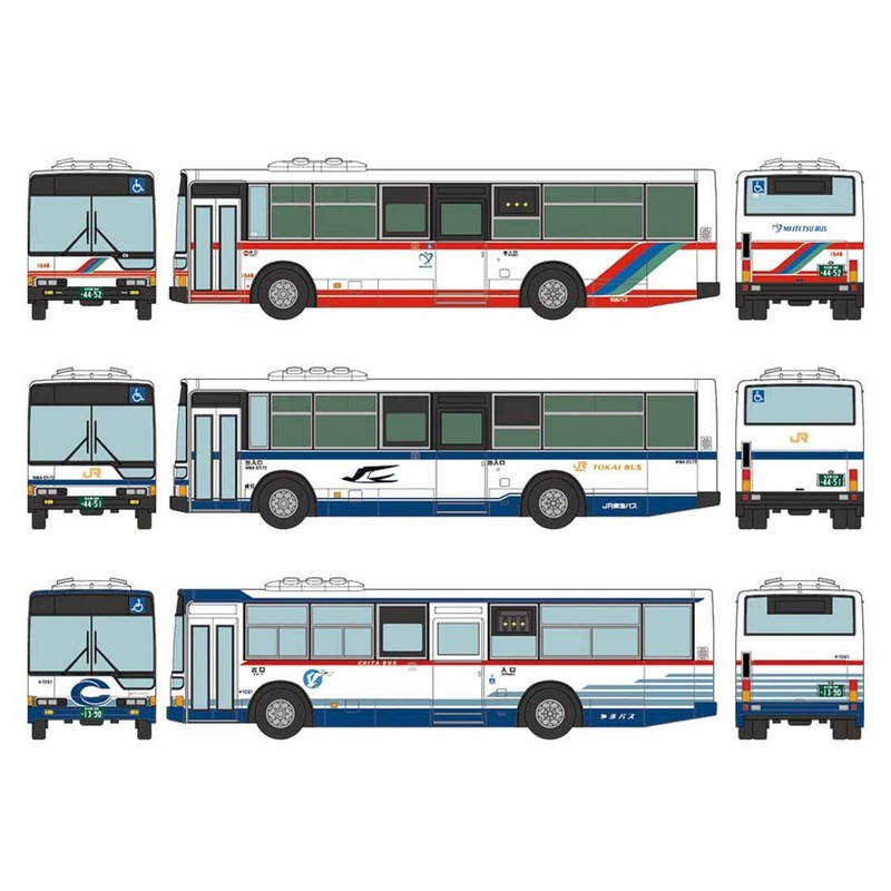 Tomytec The Bus Collection Nagoya Mitsubishi Fuso Aero Star 3 Bus Set (N scale)