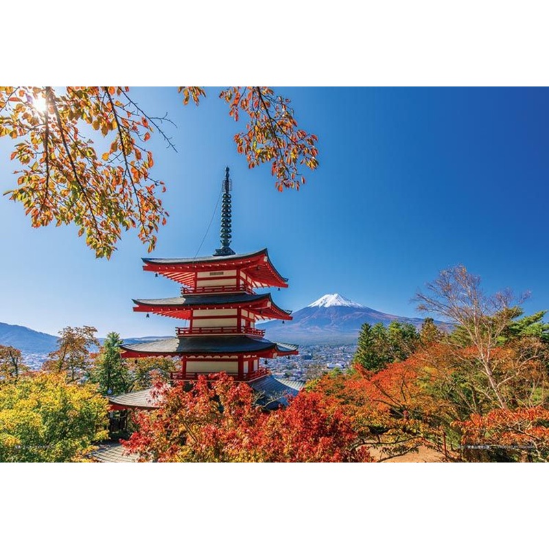 Yanoman 01-2088 Jigsaw Puzzle Autumn Scenery of Arakurayama Sengen Park Yamanashi Japan (108 L-Pieces)