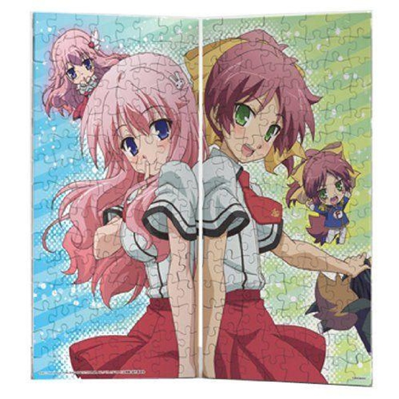 Yanoman No.2300-17 Jigsaw Puzzle 120 pieces  2 sheets Art Stand Puzzle Mizuki & Minami (Baka and Test Summon the Beasts) (120 Pieces)