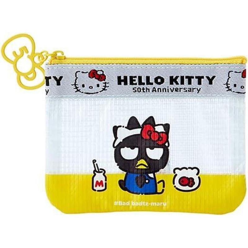 Sanrio Vinyl Flat Pouch Badtz-Maru (Hello Everyone!)