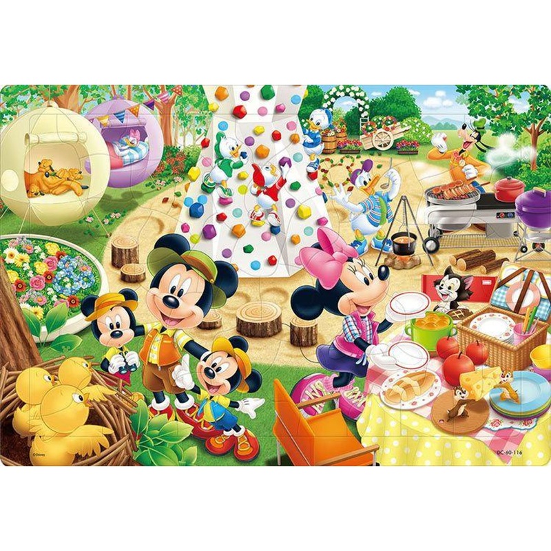 Tenyo DC60-116 Jigsaw Puzzle Disney Micky and Friends – Let’s go camping! (60 Pieces) Child Puzzle