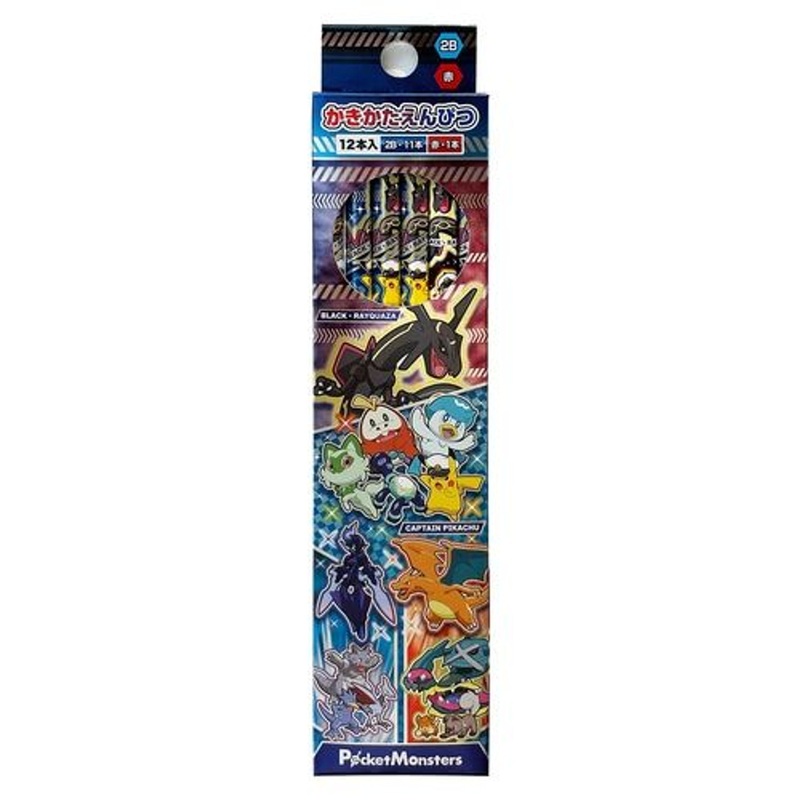 Pokemon Center Original Pencil 2B (2024) 6 Black 6 Red