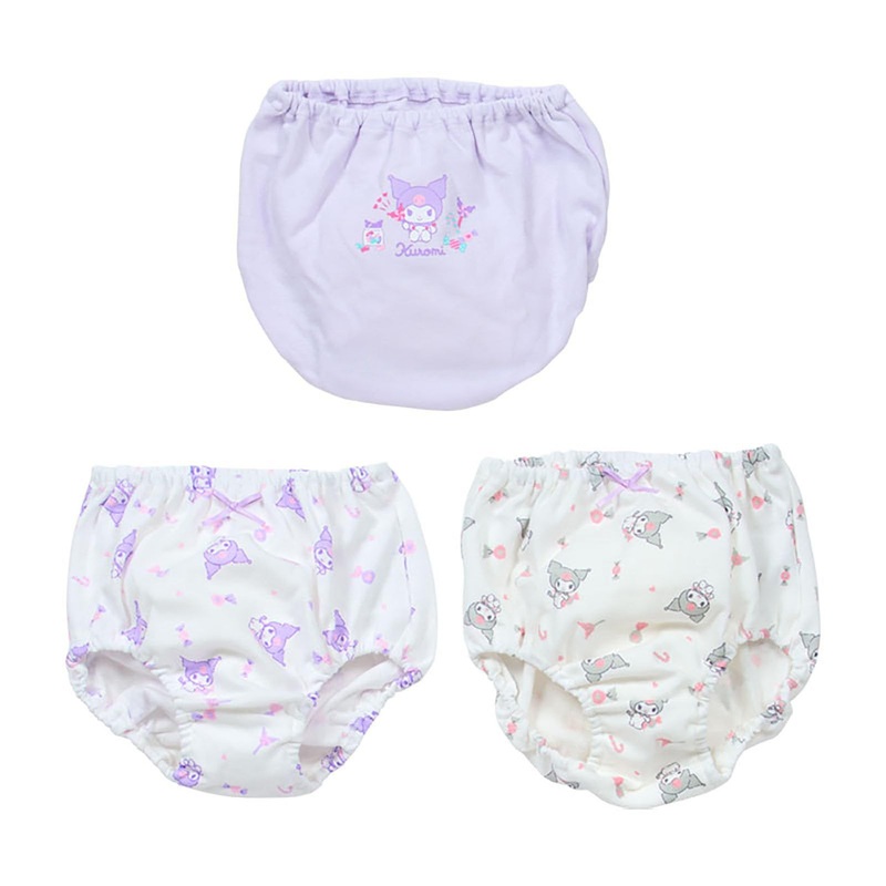 Sanrio Kuromi Kids Underwear 3-Piece Set (110cm/ XS)