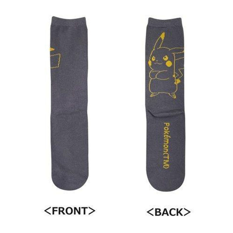 Pokemon Center Original High Socks Pikachu Black (25~27cm)