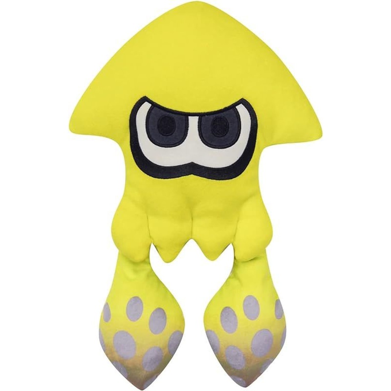 San-ei Plush Toy Splatoon 3 M Cushion Squid Yellow