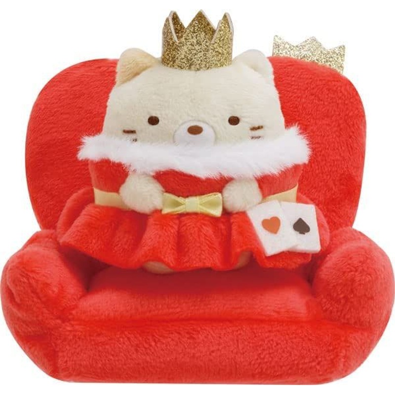 San-x Plush Toy Sumikko Gurashi Queen of Hearts Neko Set