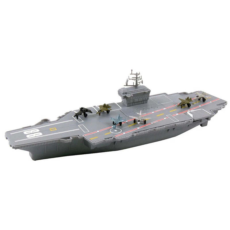 18” Electronic Fleet Command Aircraft Carrier Playset w/Sound (Plastic/Die Cast)
