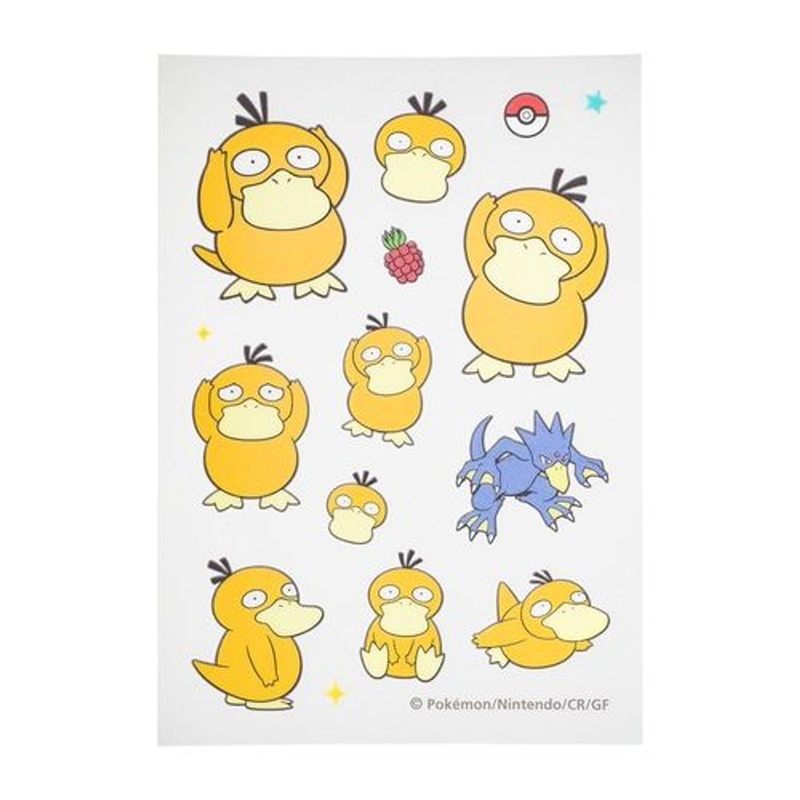 Pokemon Center Original irodo Fabric Transfer Sticker – Psyduck Golduck