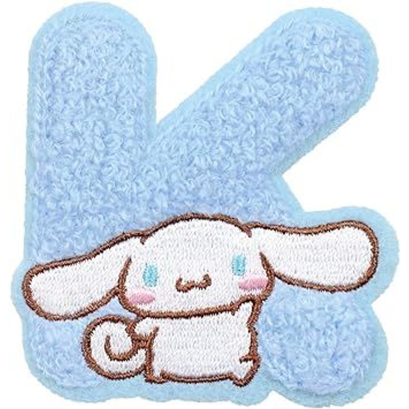 T’s Factory Sanrio Mokomoko Initial Embroidery Sticker Cinnamoroll – K