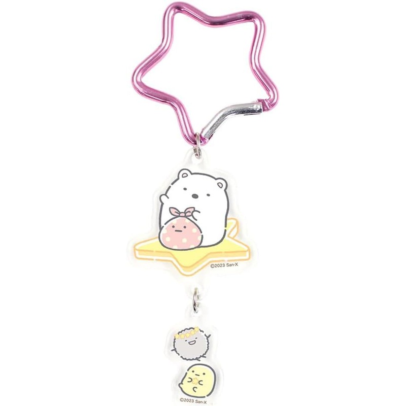 T’s Factory Sumikko Gurashi Acrylic Keychain with Carabiner Shirokuma