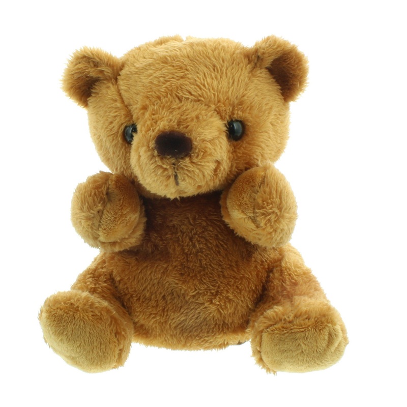 TAKE OFF Hand Puppet Bear Brown