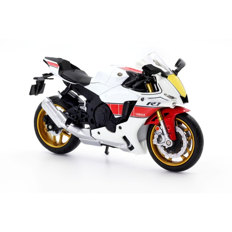 Doyusha 1/12 2022 Yamaha YZF-R1M White Diecast Finished Model