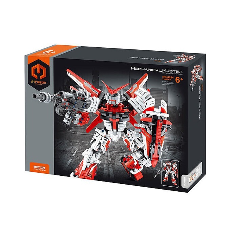 Mecha Tech Building Set Red 1100 pcs