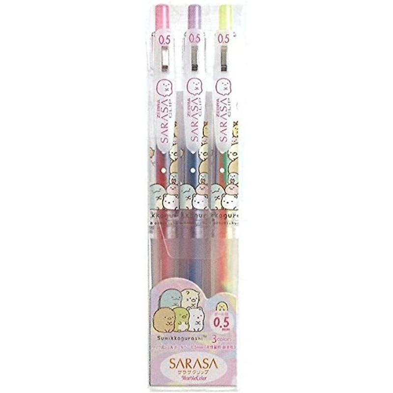 San-x Sumikko Gurashi Sarasa Clip Marble Color Ballpoint Pen 0.5mm Set (3 pcs)