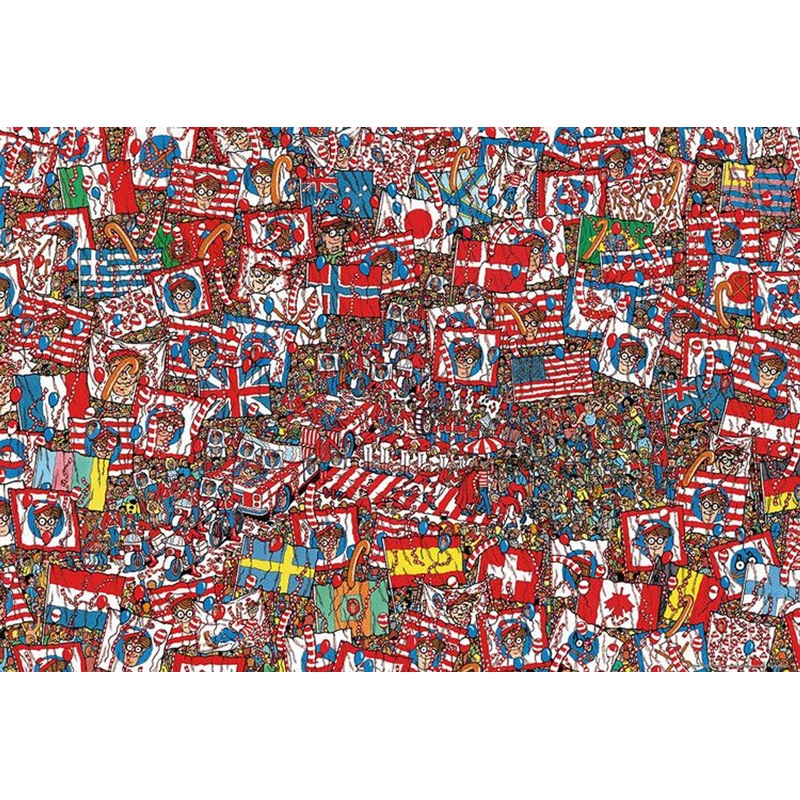 Beverly 31-540 Jigsaw Puzzle Where’s Wally Grand Flag Party (1000 Pieces)