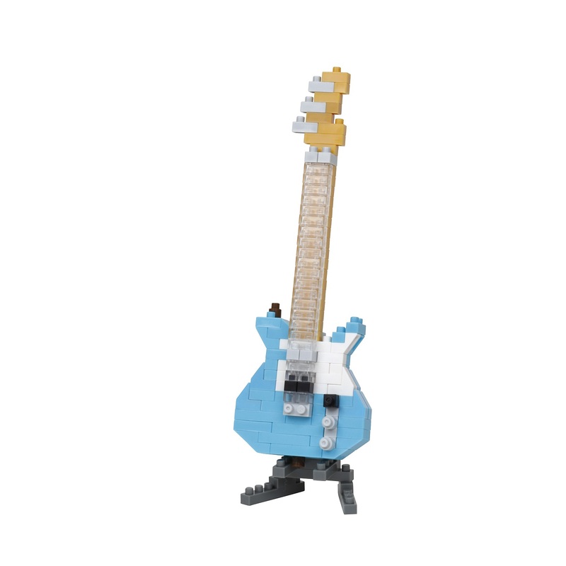 Nanoblock Instrument – Pastel Blue Electric Guitar