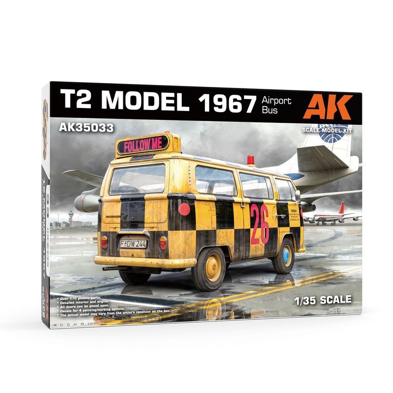 1/35 1967 Van Bus Type Airport Bus Plastic Model