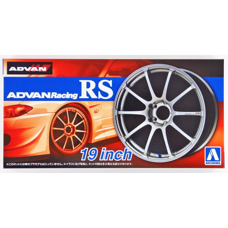 Aoshima Tuned Parts 1/24 Advan Racing RS 19inch Tire & Wheel Set