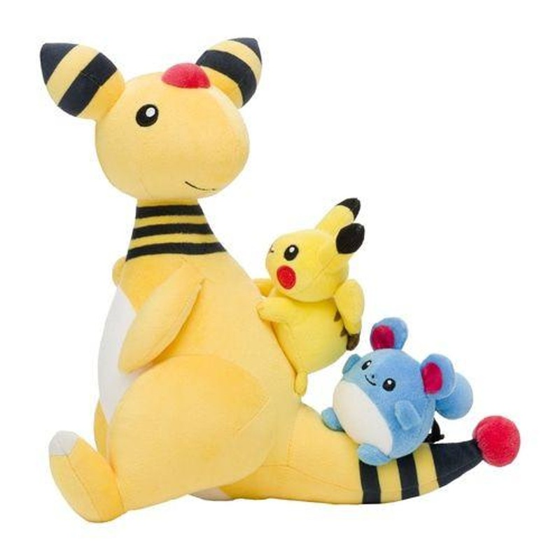 Pokemon Center Original Plush Doll – Ampharos Pikachu Marill – Pokemon Center Tokyo Bay Reopened!