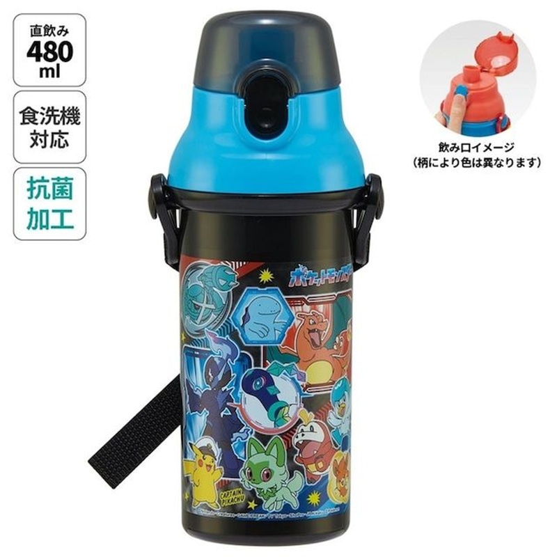 Skater Pokemon 24 Direct Drinking Plastic Bottle