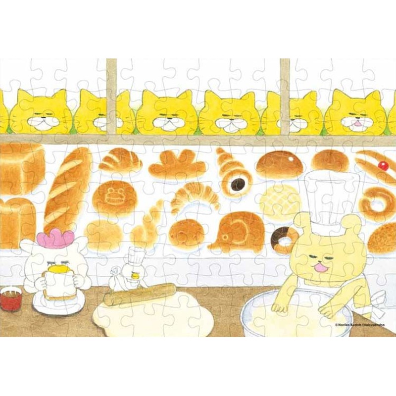 Tenyo MB108-129 Jigsaw Puzzle Nora Neko Gundan Bread Factory (108 Pieces)