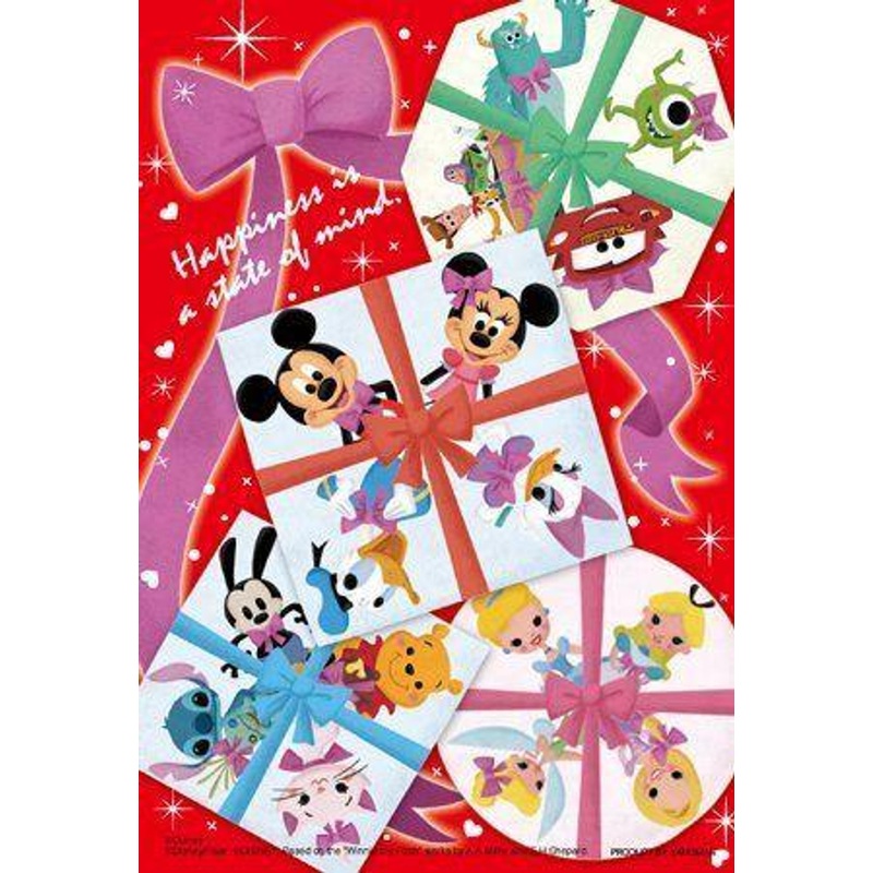 Yanoman Jigsaw Puzzle Disney Happiness Ribbon (with Panel Set) (204 Pieces)