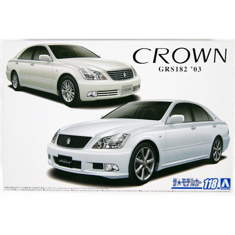 Aoshima The Model Car 1/24 Toyota GRS182 Crown Royal Saloon G/Athlete G ’03 Plastic Model