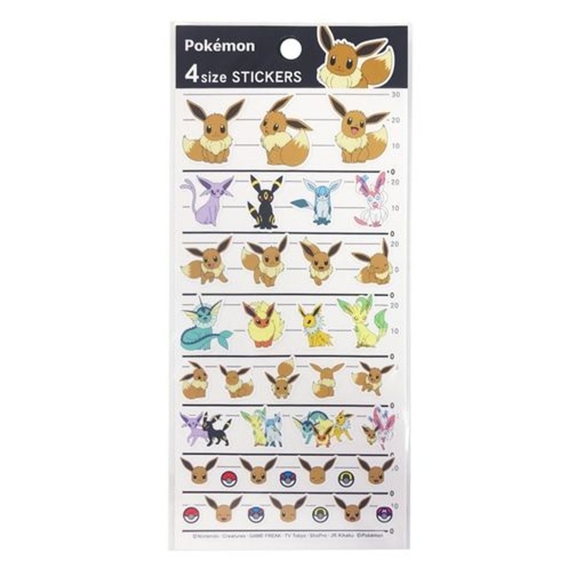 Pokemon Center Original 4SIZE STICKERS – Eeveelution