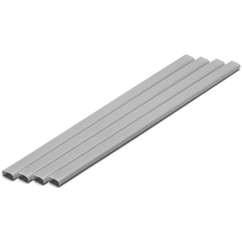 Wave Pla=Materials [Gray] Elongated Round Pipe – 6 x 12 mm 4pcs