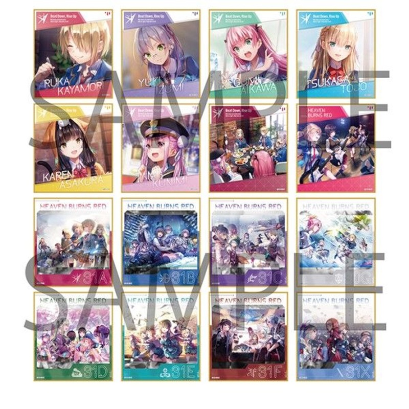 Ensky Heaven Burns Red Shikishi Art Collection 16pcs Complete Box