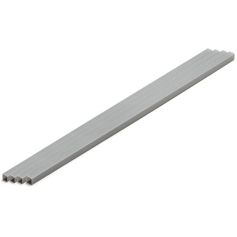 Wave Pla=Materials [Gray] Square Pipe 5 mm 4pcs
