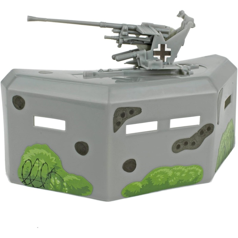54mm Bunker w/Gun (Grey) (BMC Toys)